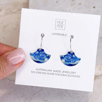 Moe Moe Van Gogh Starry Night Mini Pagoda Hoop Earrings Moe Moe Van Gogh Starry Night Mini Pagoda Hoop Earrings Splash Swimwear EMPHSNVG37