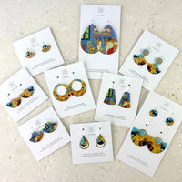 Moe Moe Van Gogh Sunflowers Layered Pagoda Drop Earrings Moe Moe Van Gogh Sunflowers Layered Pagoda Drop Earrings Splash Swimwear ELPDSVG37