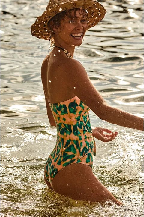 Inara Scarf Tie Bandeau One Piece - Monte & Lou - Splash Swimwear  - Jul23, Monte & Lou, One Pieces, Womens, womens swim - Splash Swimwear 