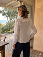 Mondara Positano Ruffle Blouse - White Positano Ruffle Blouse - White Splash Swimwear Top