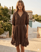 Mondara Provence Mini Dress - Coffee Provence Mini Dress - Coffee Splash Swimwear Dress