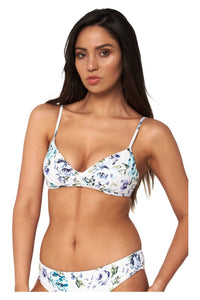 Monte & Lou Dreamweaver Cross Front Bralette Splash Swimwear Bikini Tops