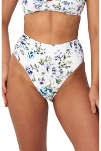 Monte & Lou Dreamweaver High Waist High Leg Pant Splash Swimwear Bikini Bottoms