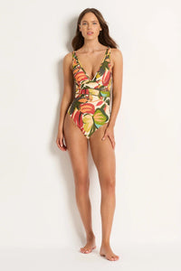 Monte & Lou Fernanda Multi Fit V One Piece Splash Swimwear One Pieces