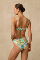 Monte & Lou Monte & Lou Ayla Mid Rise Ruched Pant Monte & Lou Ayla Mid Rise Ruched Pant Splash Swimwear