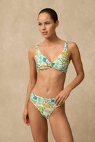 Monte & Lou Monte & Lou Ayla Mid Rise Ruched Pant Monte & Lou Ayla Mid Rise Ruched Pant Splash Swimwear