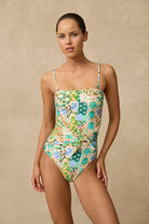Monte & Lou Monte & Lou Ayla Scarf Tie Bandeau One Piece Monte & Lou Ayla Scarf Tie Bandeau One Piece Splash Swimwear
