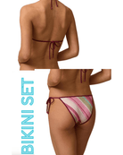 Monte & Lou Monte & Lou Bound Slide Tri Placement & Tie Side Pant - Deckchair Stripe Monte & Lou Bound Slide Tri Placement & Tie Side Pant - Deckchair Stripe Splash Swimwear Bikini Set