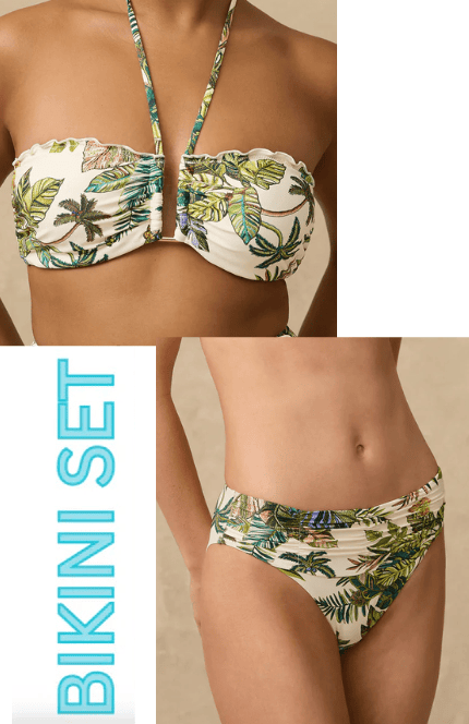 Monte & Lou Monte & Lou Catalina DD/E Bandeau & Mid Rise Pant Bikini Set Monte & Lou Catalina DD/E Bandeau & Mid Rise Pant Bikini Set Splash Swimwear