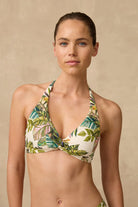 Monte & Lou Monte & Lou Catalina Multi Fit Twist Crop Monte & Lou Catalina Multi Fit Twist Crop Splash Swimwear