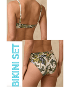 Monte & Lou Monte & Lou Catalina Multi Fit Twist Crop & Mid Rise Pant Bikini Set Monte & Lou Catalina Multi Fit Twist Crop & Mid Rise Pant Bikini Splash Swimwear Bikini Set AU8/US4 1000029823