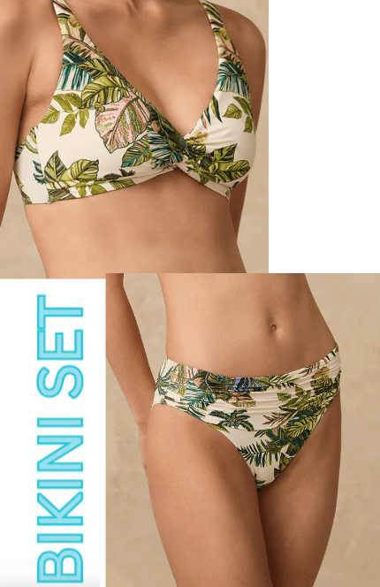 Monte & Lou Monte & Lou Catalina Multi Fit Twist Crop & Mid Rise Ruched Pant Bikini Set Monte & Lou Catalina Multi Fit Twist Crop & Mid Rise Ruched Pant Bikini Set Splash Swimwear AU8/US4