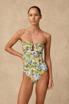 Monte & Lou Monte & Lou Costa Ruched U Wire Bandeau One Piece - Costa 1145COS-COS-12 Monte & Lou Costa Ruched U Wire Bandeau One Piece - Costa Splash Swimwear One Pieces AU12/US8 9353802094946