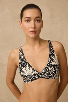 Monte & Lou Monte & Lou Desert Nights Multi Fit Twist Crop Monte & Lou Desert Nights Multi Fit Twist Crop Splash Swimwear Bikini Tops