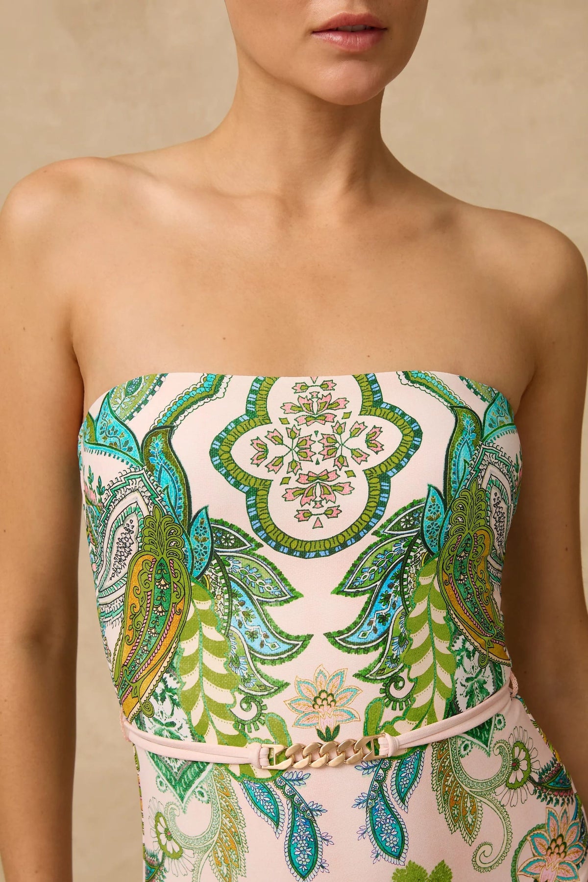 Monte & Lou Monte & Lou Julia Bandeau One Piece Monte & Lou Julia Bandeau One Piece Splash Swimwear One Piece Swimwear