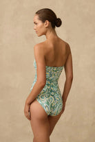 Monte & Lou Monte & Lou Lulu Ruched Bandeau One Piece Monte & Lou Lulu Ruched Bandeau One Piece Splash Swimwear
