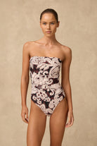 Monte & Lou Monte & Lou Perla Ruched Bandeau One Piece - Perla Monte & Lou Perla Ruched Bandeau One Piece - Perla Splash Swimwear One Pieces