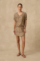 Monte & Lou Monte & Lou Seda Short Sleeve Shirt Dress Monte & Lou Seda Short Sleeve Shirt Dress Splash Swimwear