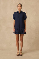 Monte & Lou Monte & Lou Separates Tiered Shirt Dress - Navy Monte & Lou Separates Tiered Shirt Dress - Navy | Australia Splash Swimwear Kaftans
