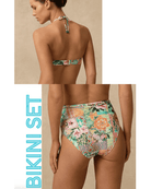 Monte & Lou Monte & Lou Simi DD/E Coral Edge Bandeau & High Waist Belted Retro Pant Monte & Lou Simi DD/E Coral Edge Bandeau & High Waist Belted Retro Pant Splash Swimwear Bikini Set AU12/US8 1000032178