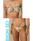 Monte & Lou Monte & Lou Simi DD/E Coral Edge Bandeau & Tie Side Pant Monte & Lou Simi DD/E Coral Edge Bandeau & Tie Side Pant Splash Swimwear Bikini Set AU10/US6 1000032162