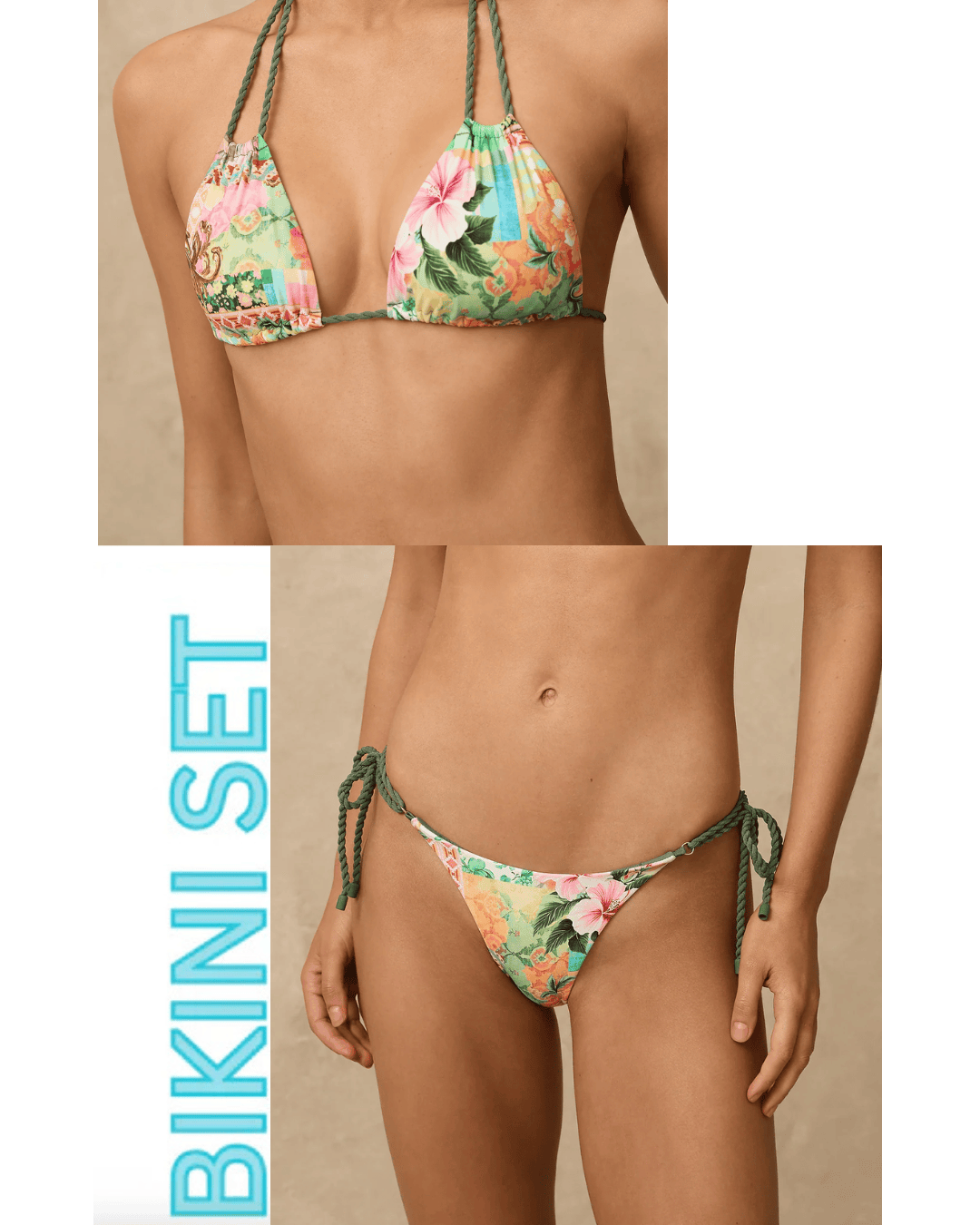 Monte & Lou Monte & Lou Simi Fit Slide Tri & Simi Tie Side Pant Monte & Lou Simi Fit Slide Tri & Simi Tie Side Pant Splash Swimwear Bikini Set