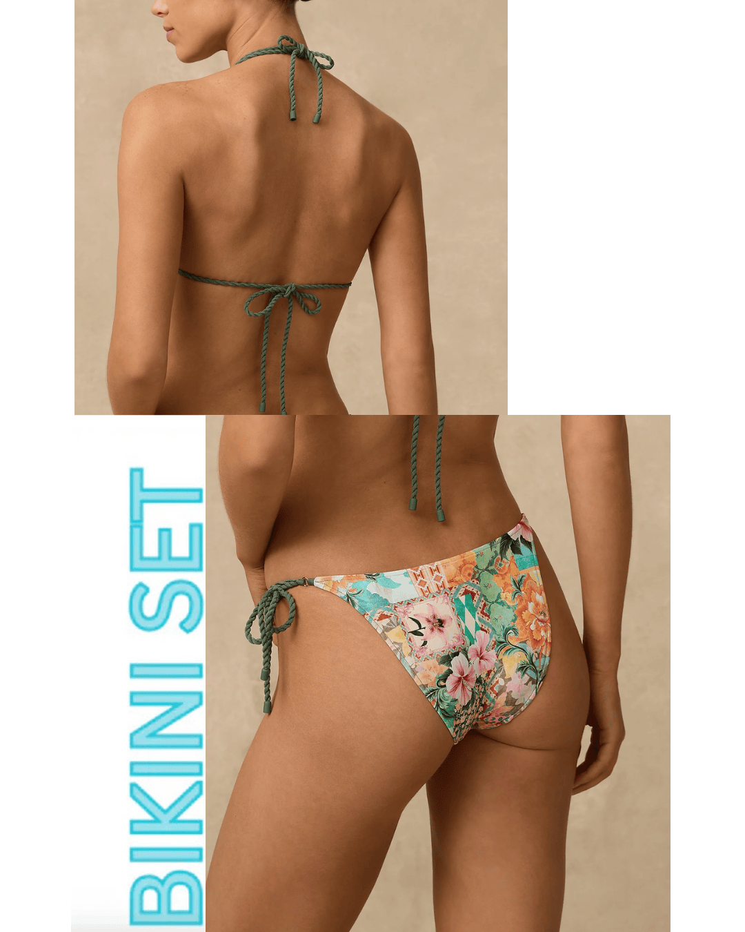 Monte & Lou Monte & Lou Simi Fit Slide Tri & Simi Tie Side Pant Monte & Lou Simi Fit Slide Tri & Simi Tie Side Pant Splash Swimwear Bikini Set