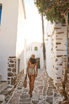 Monte & Lou Monte & Lou Simi High Waist Belted Retro Pant Monte & Lou Simi High Waist Belted Retro Pant Splash Swimwear