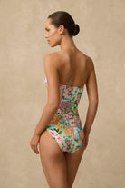 Monte & Lou Monte & Lou Simi Ruched Bandeau One Piece Monte & Lou Simi Ruched Bandeau One Piece Splash Swimwear