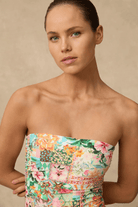 Monte & Lou Monte & Lou Simi Ruched Bandeau One Piece Monte & Lou Simi Ruched Bandeau One Piece Splash Swimwear