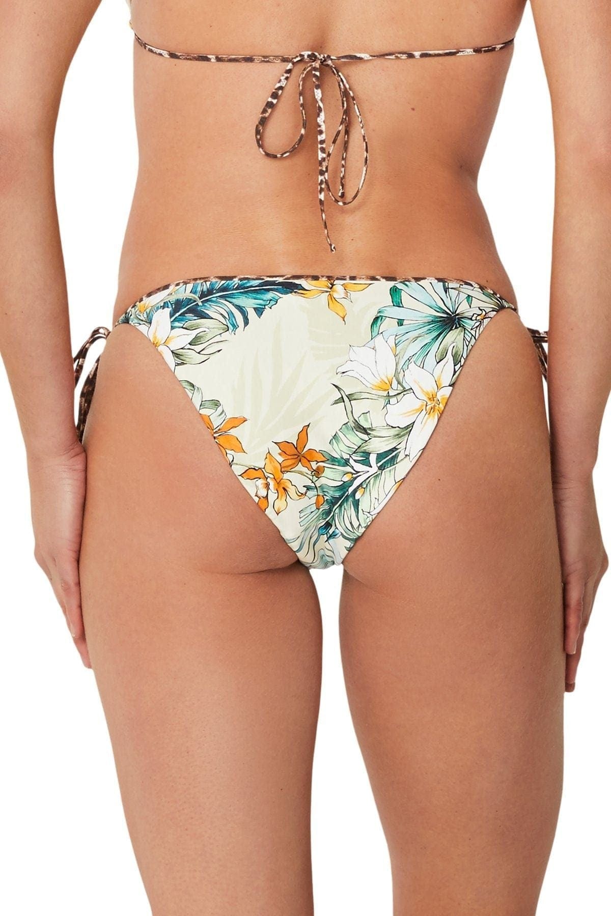 Monte & Lou Bikini Bottoms Plantation Reversible Tie Side Pant Plantation Reversible Tie Side Pant