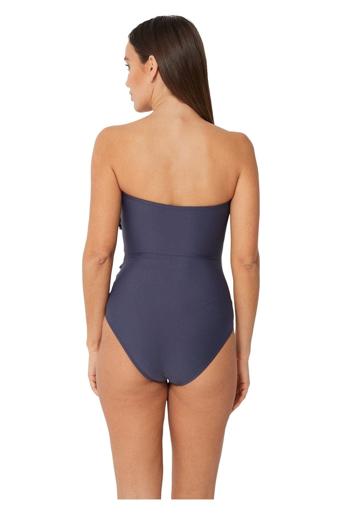 Spliced Bandeau Maillot - Nightfall - Monte & Lou - Splash Swimwear  - Monte & Lou, One Pieces, Womens - Splash Swimwear 