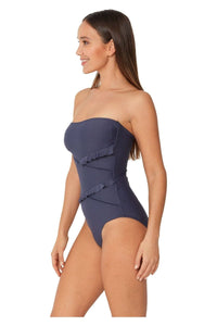 Monte & Lou Spliced Bandeau Maillot - Nightfall* Spliced Bandeau Maillot Splash Swimwear Swim Dress, Tankini & One Piece