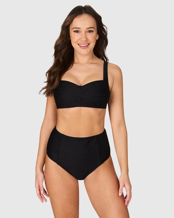 Nip Tuck Swim Gamma Texture Joanne Bikini Top - Black Gamma Texture Joanne Bikini Top - Black Splash Swimwear