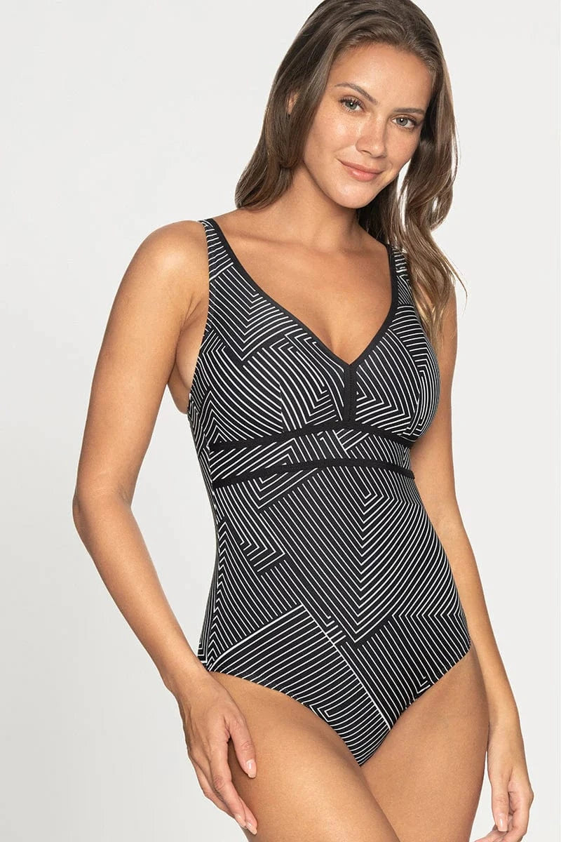 Nip Tuck Swim Nip Tuck Between The Lines Audrey Multifit One Piece - Black Nip Tuck Kakadu Joanne Tankini Top Splash Swimwear