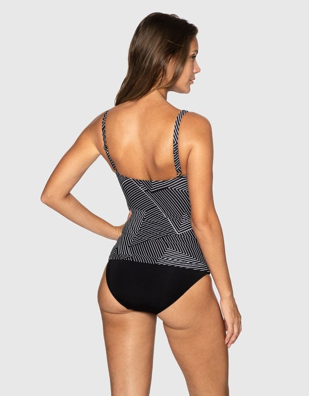 Nip Tuck Swim Nip Tuck Between The Lines Audrey Tankini Top - Black Nip Tuck Kakadu Joanne Tankini Top Splash Swimwear
