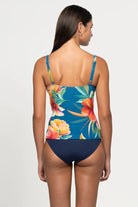 Nip Tuck Swim Nip Tuck Hula Hula Louise Multi Fit Ruched Front Tankini Top - Blue Nip Tuck Hula Hula Louise Multi Fit Ruched Front Tankini Top - Blue Splash Swimwear Tankini Tops