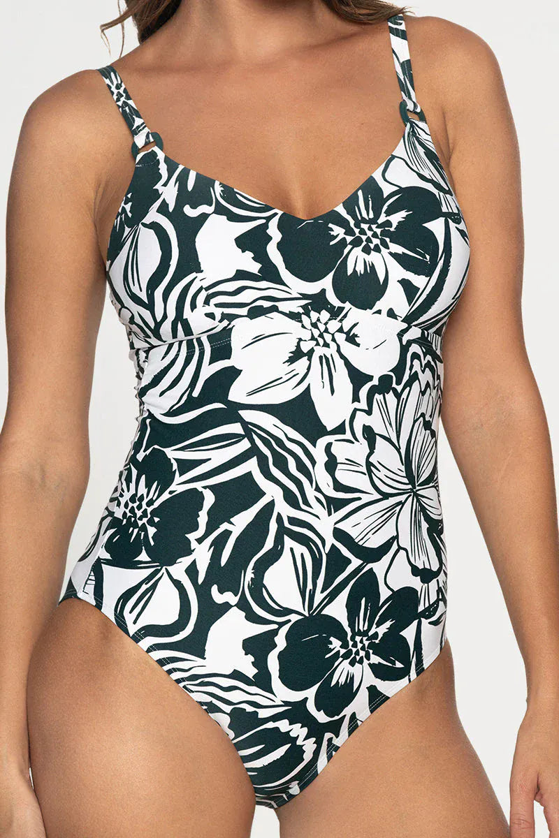 Nip Tuck Swim Nip Tuck Nostaligic Summer Teresa One Piece - Green NN1236NRG Nip Tuck Swim Nip Tuck Nostaligic Summer Teresa One Piece - Green Splash Swimwear One Piece AU14/US10 9347760691699