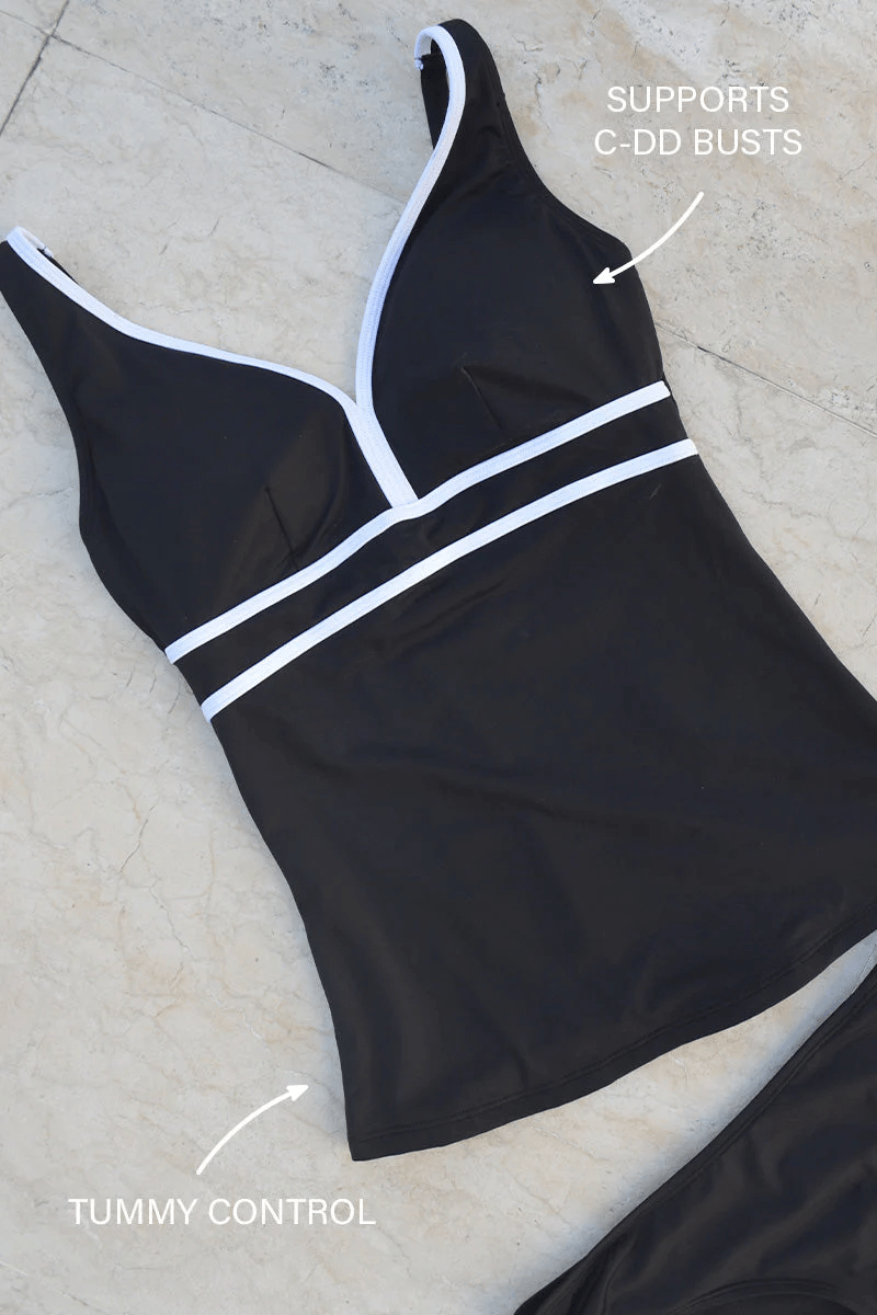 Nip Tuck Swim Promised Aphrodite Audrey Multifit Tankini Top - Black Nip Tuck Kakadu Joanne Tankini Top Splash Swimwear Bikini Tops