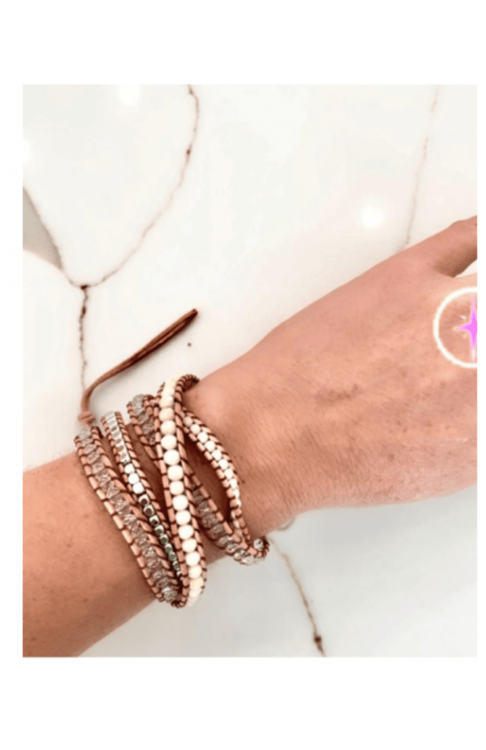 Noosa Living Accessories NA114 Mixed Latte Five Wrap Bracelet