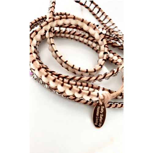 Noosa Living Accessories NA114 Mixed Latte Five Wrap Bracelet