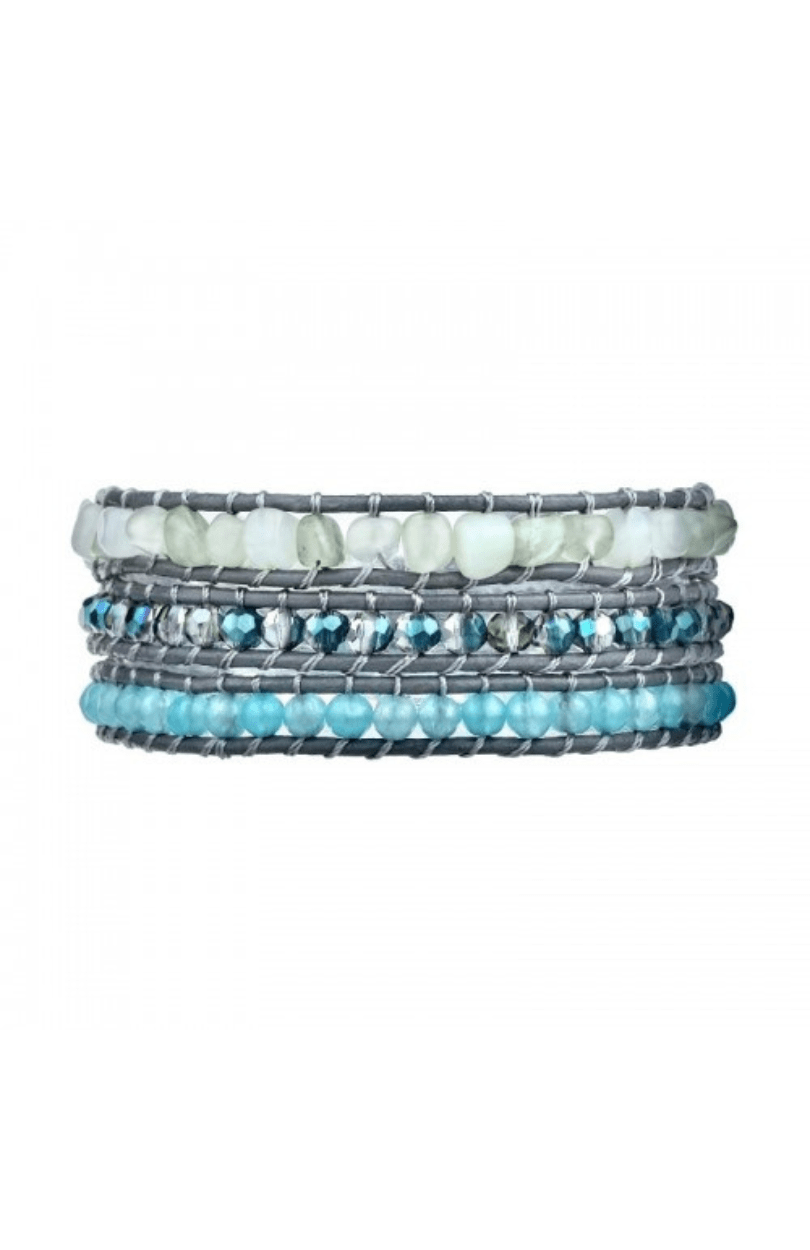 Noosa Living River Stones & Agate 3 wrap Bracelet NA089 Splash Swimwear Accessories 1000014378