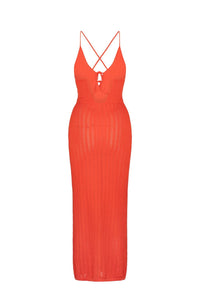 Leilani Demi Midi Dress - Hot Coral - Tigerlily - Splash Swimwear  - dress, dresses, Sept23, Tigerlily - Splash Swimwear 