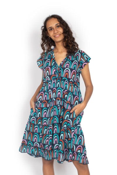 OM Designs Dresses Amore Dress - Rainbow Blue OM Designs Amore Dress - Bali Purple