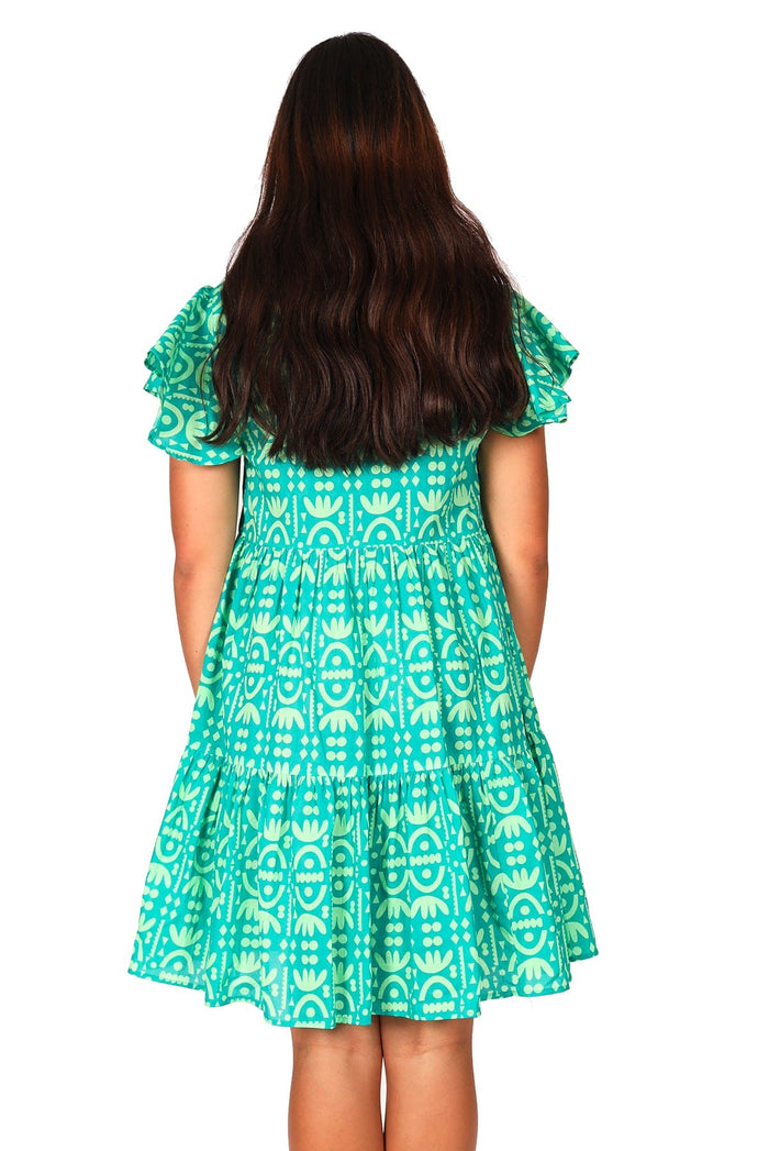 OM Designs Dresses Ava Dress - Tribal Green