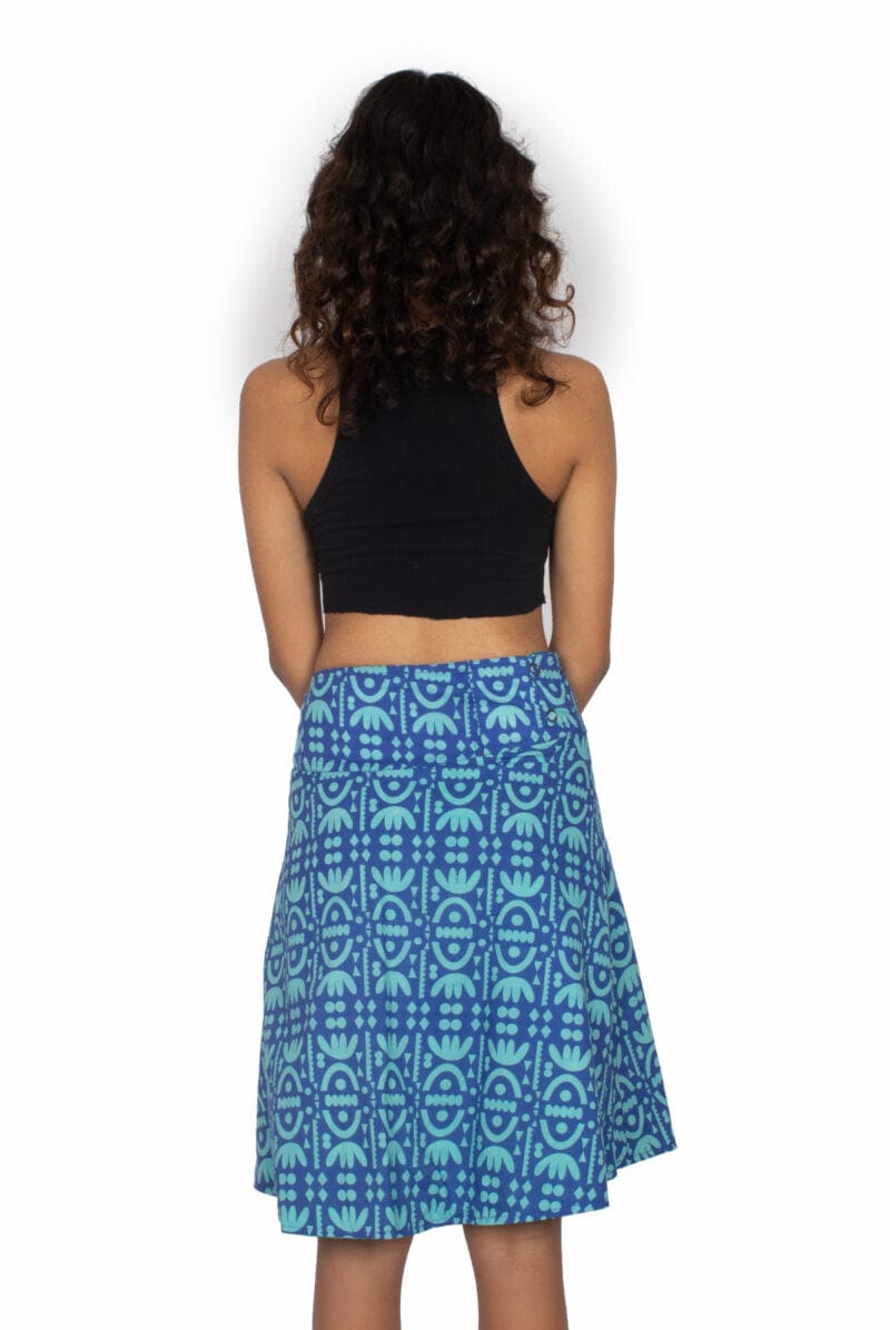 OM Designs Skirts O/S Chameleon Skirt - Tribal Blue / Tribal Green