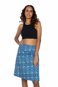 OM Designs Skirts O/S Chameleon Skirt - Tribal Blue / Tribal Green