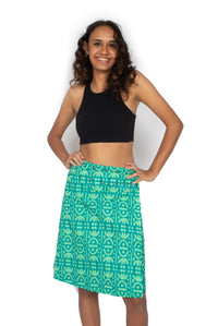 OM Designs Skirts O/S Chameleon Skirt - Tribal Blue / Tribal Green