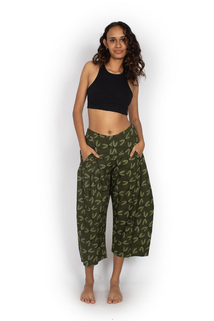 OM Designs Pants Hendrix Pants - Olive Dragonfly