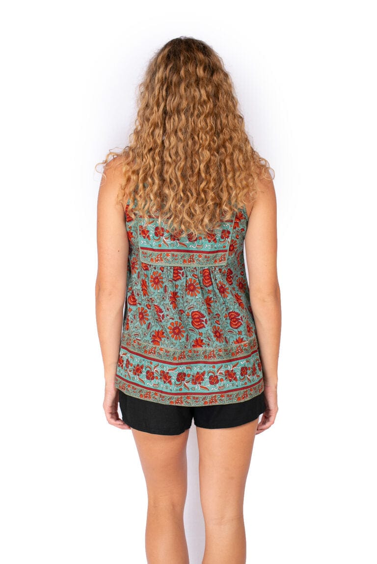 OM Designs Jaipur Top - Fire Flowers Jaipur Top - Fire Flowers Splash Swimwear Womens Clothing